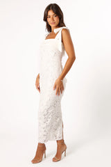 Emersyn Midi Lace Dress White