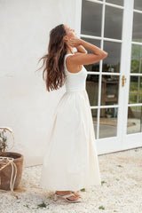 Franki Midi Dress White Cream
