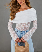 Nightfall Avenue Lace One Shoulder Bodysuit