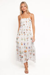 Brooks Maxi Dress White Floral