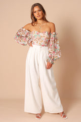 Acantha Bodysuit Beige Floral
