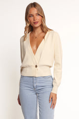 Caterina Button Cardigan Cream