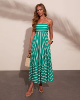 Sea Calling Cotton Striped Maxi Dress