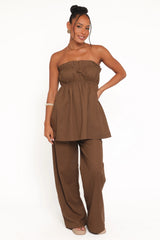 Ember Cotton Pants Brown