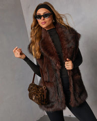 Frosted Berry Faux Fur Vest