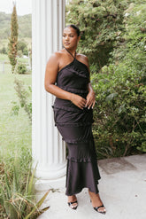 Roxanne Halterneck Maxi Dress Black