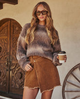 Cider Grace Wrap Corduroy Mini Skirt