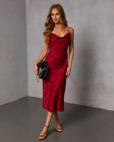 Cool Bloom Floral Jacquard Midi Dress