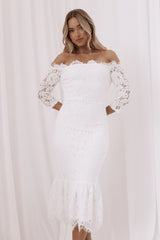 Lindy Midi Dress White