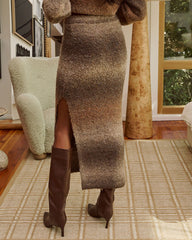 Cabin Bell Striped Knit Maxi Skirt