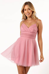 Kienna Tulle Mini Dress Pink