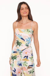 Alba Scarf Top Cream Resort Isle