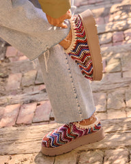 Emberlane Embroidered Platform Mules