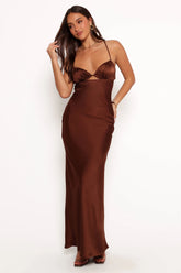 Amalia Maxi Dress Chocolate