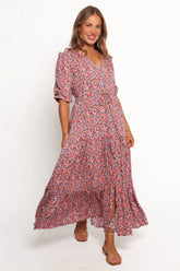 Kelda Dress Blue Ditsy Floral