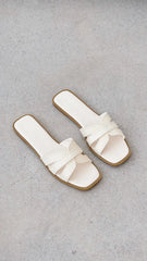 Geo Slide Cream Raffia