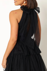Frances Halterneck Maxi Dress Black