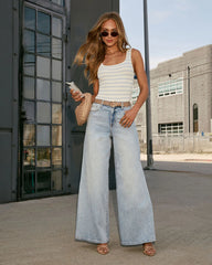 Laurie Super Stretch High Rise Wide Leg Jean