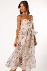 Kennie Midi Dress Pink Floral