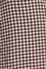 Queenie Midi Dress Brown Gingham
