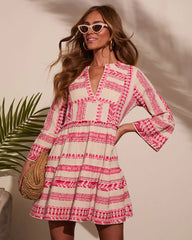 Sonny Abstract Tunic Mini Dress