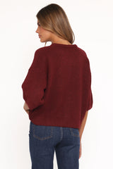Lilith Knit Top Wine