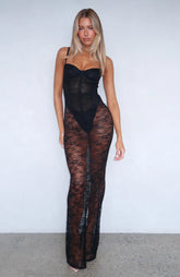 In The Atmosphere Lace Dress Black