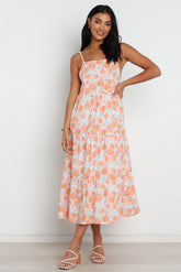 Tawo Dress Orange Floral