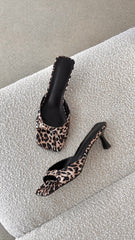 Tilden Heel Leopard Satin