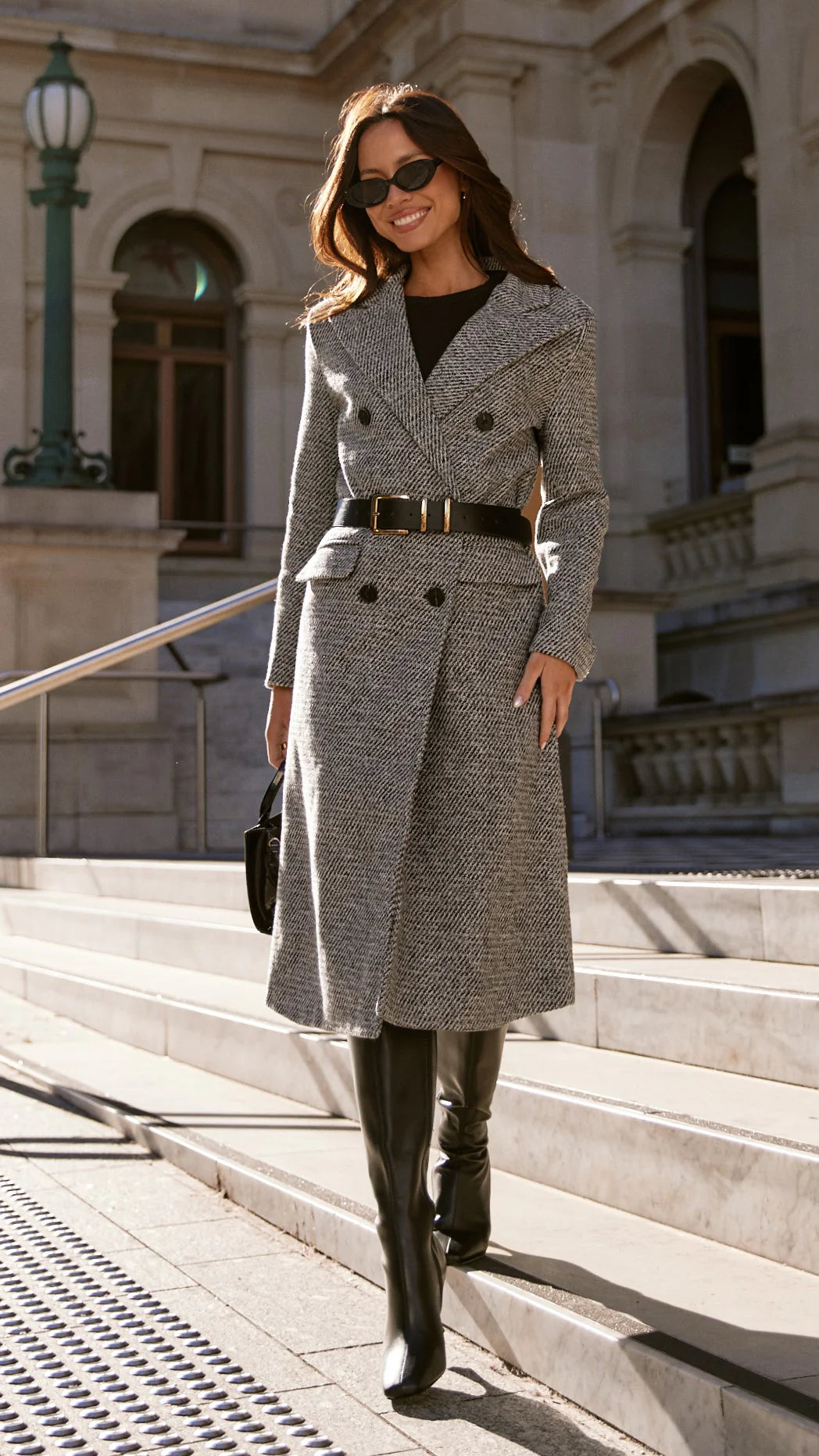 Jayla Longline Coat Grey