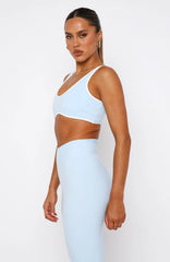 Ill Prove It Sports Crop Baby Blue White