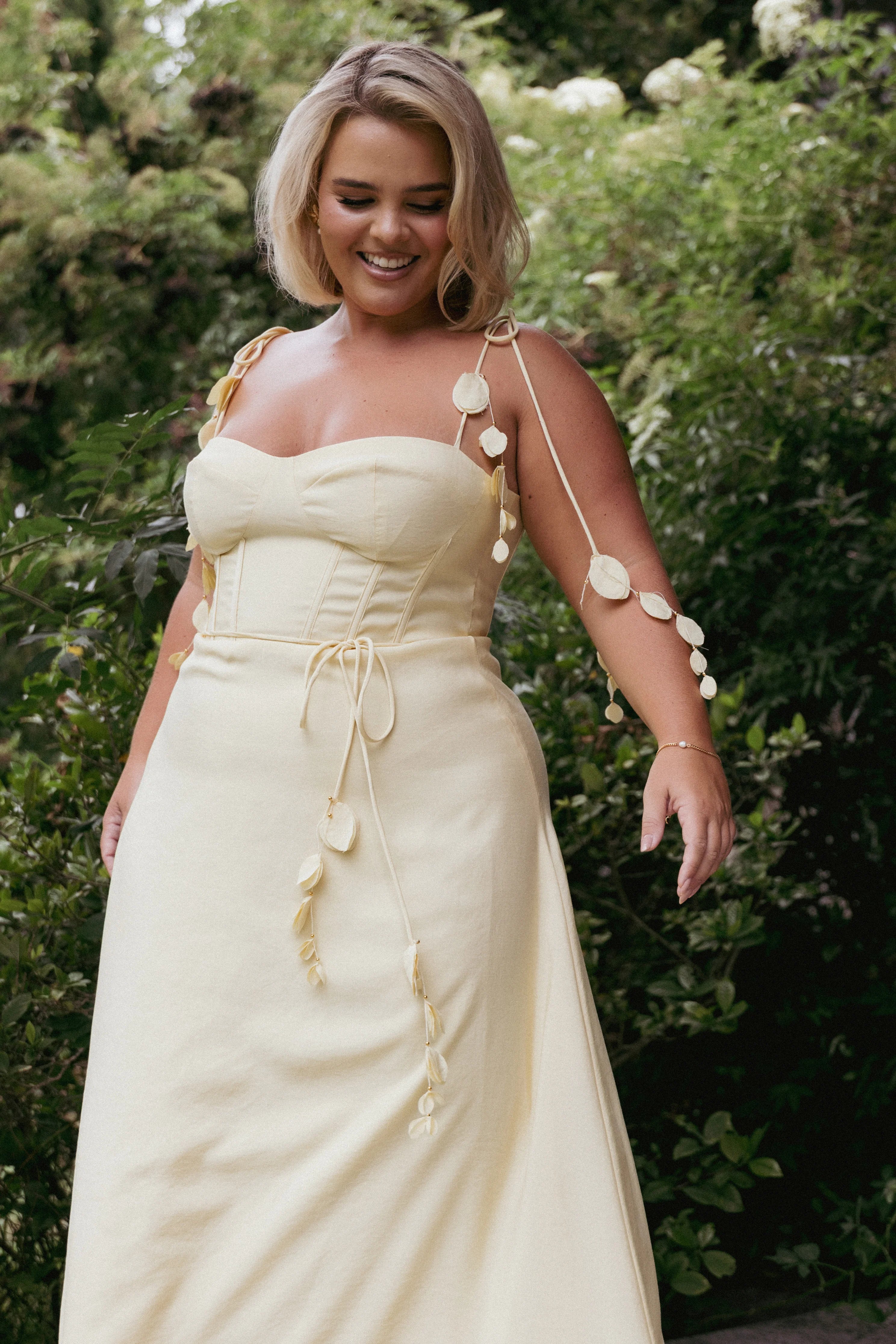 Della Midi Dress Yellow