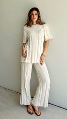Bayu Knit Pants Cream