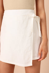 Roxy Faux Wrap Skort Ivory