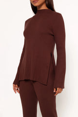 Adrienne Knit Top Chocolate