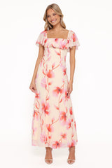 Kamie Maxi Dress Pink Floral