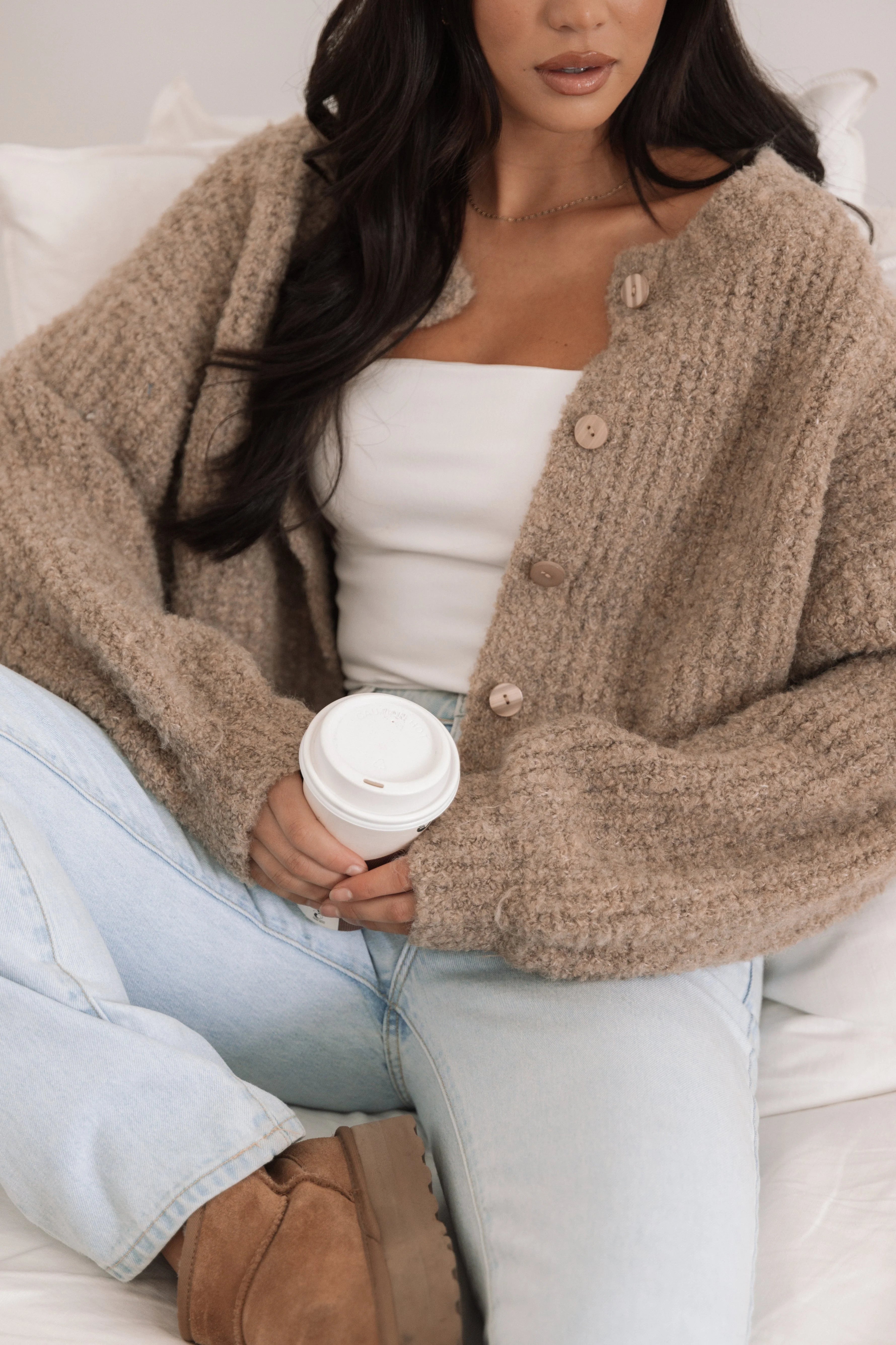 Albertine Cardigan Latte