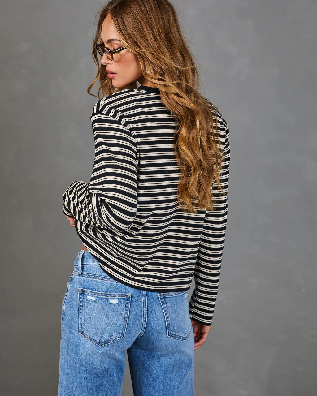 Mackey Striped Long Sleeve Top