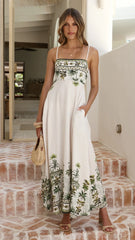 Jaylene Maxi Dress Palm Garden