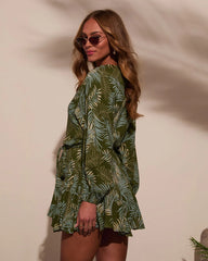 Ocean Breeze Waist Tie Mini Dress