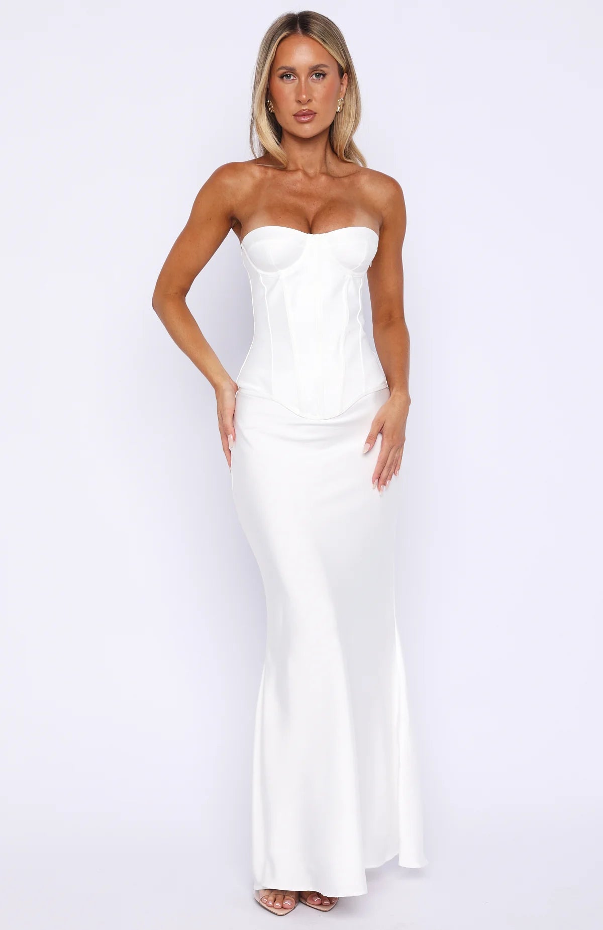 Golden Mile Strapless Bustier Off White
