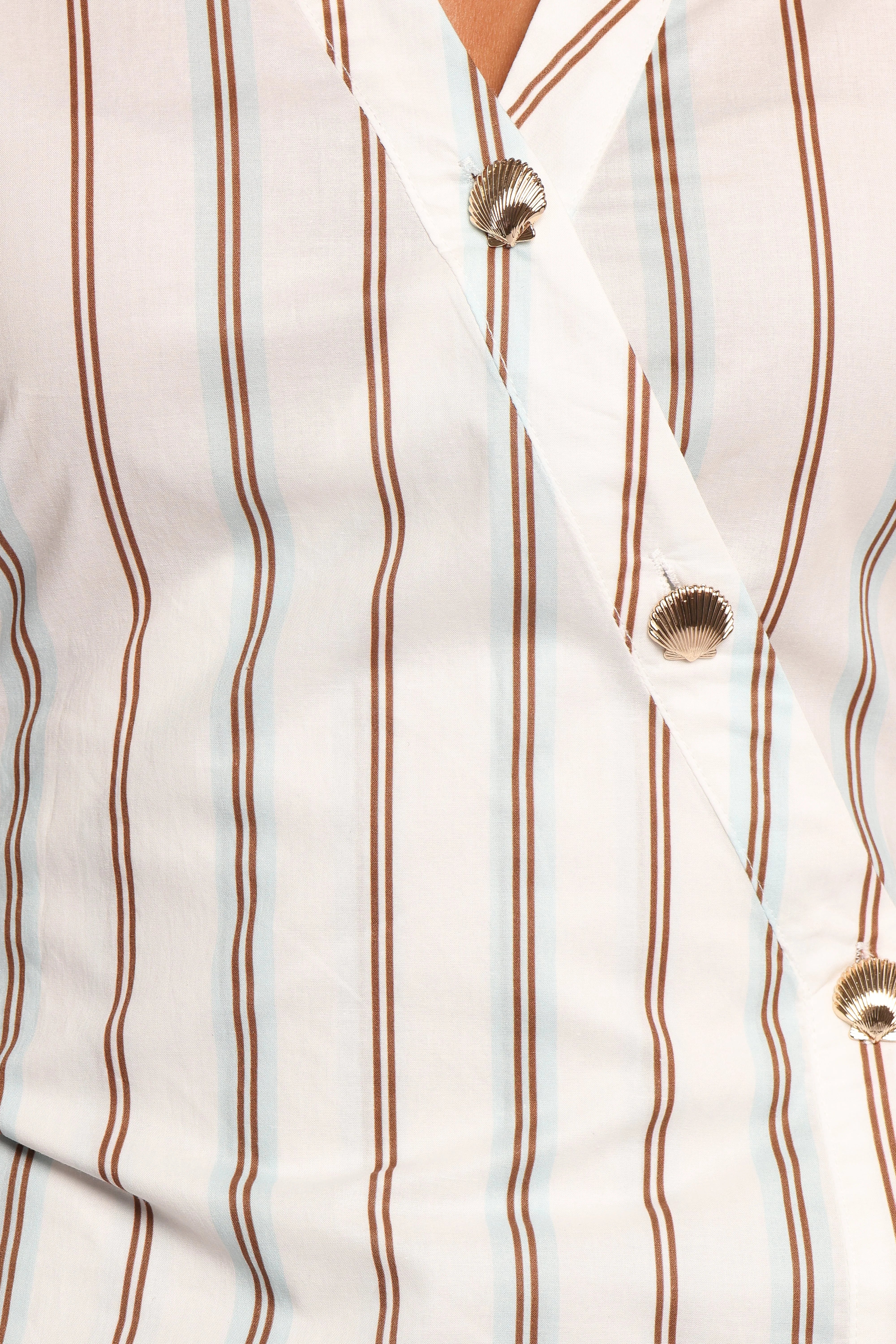 Hayes Mini Dress Blue Stripe