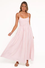 Brittany Maxi Dress Pink Stripe