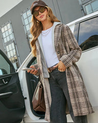 Maplewood Plaid Twofer Hoodie Coat