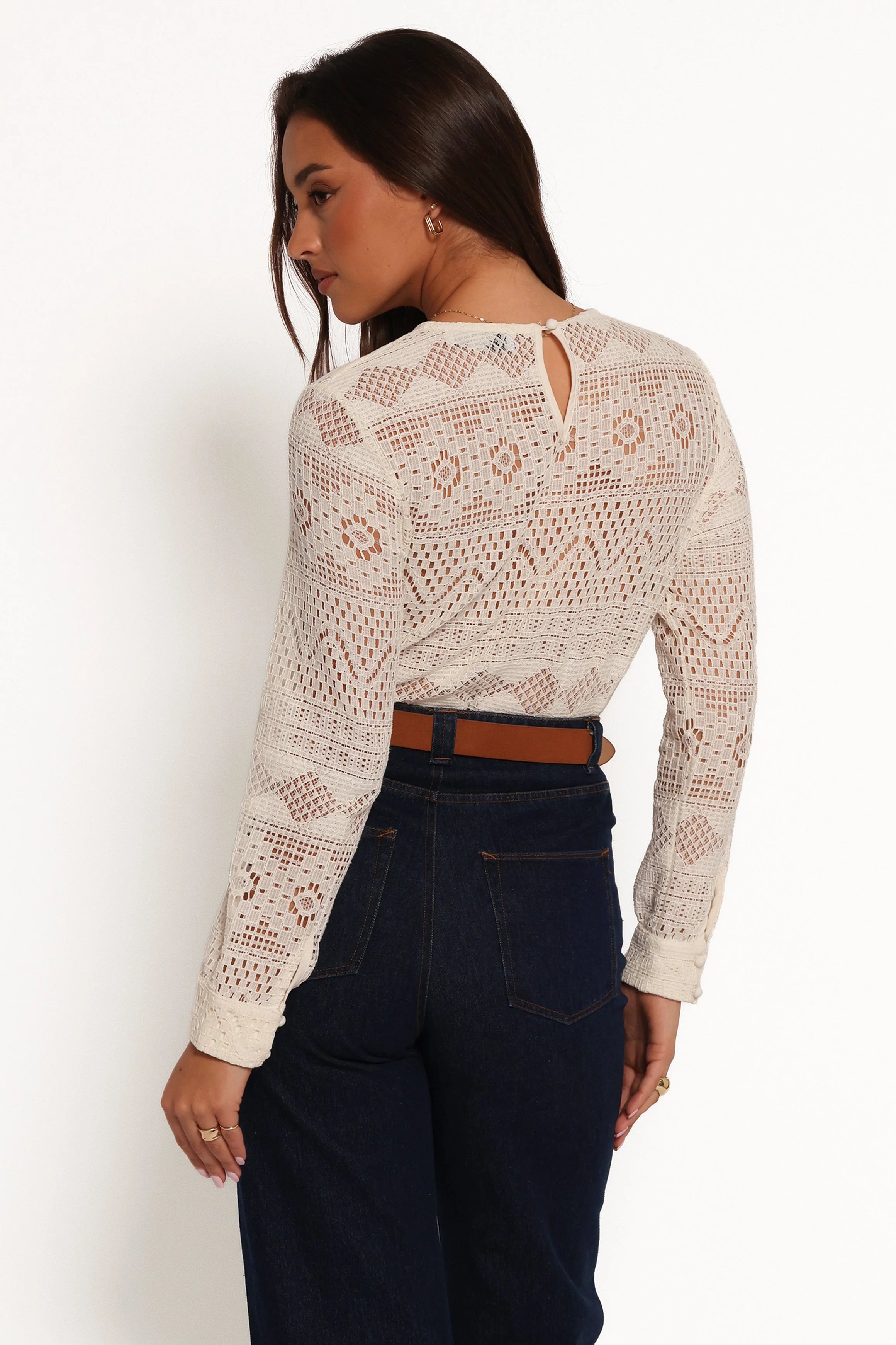 Maddot Long Sleeve Top Cream