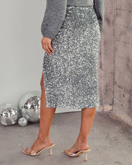 Macie Sequin Midi Skirt