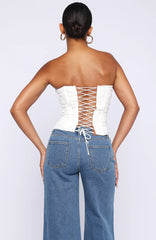 Snowdrop Strapless Bustier White