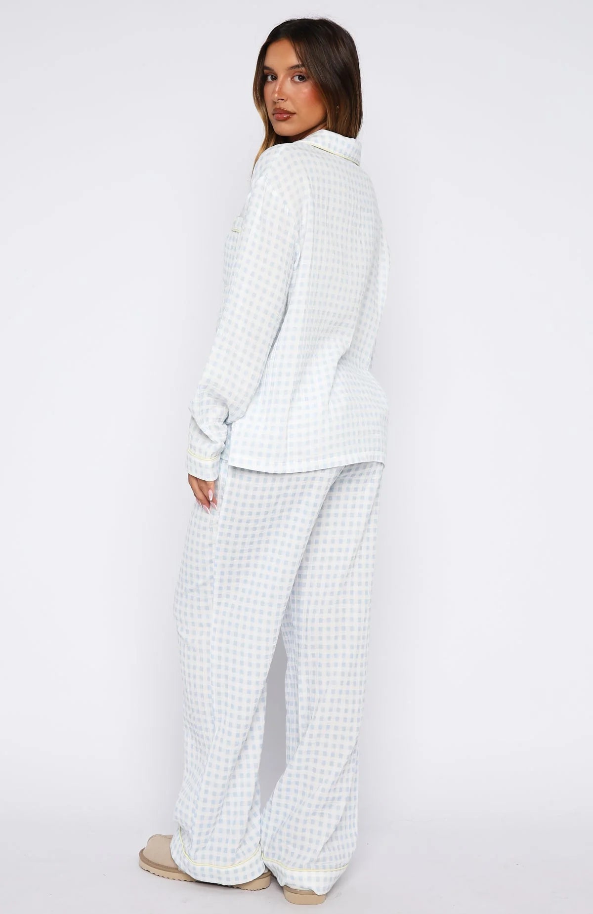 Shes Got This Pyjama Pants Sky Blue Gingham