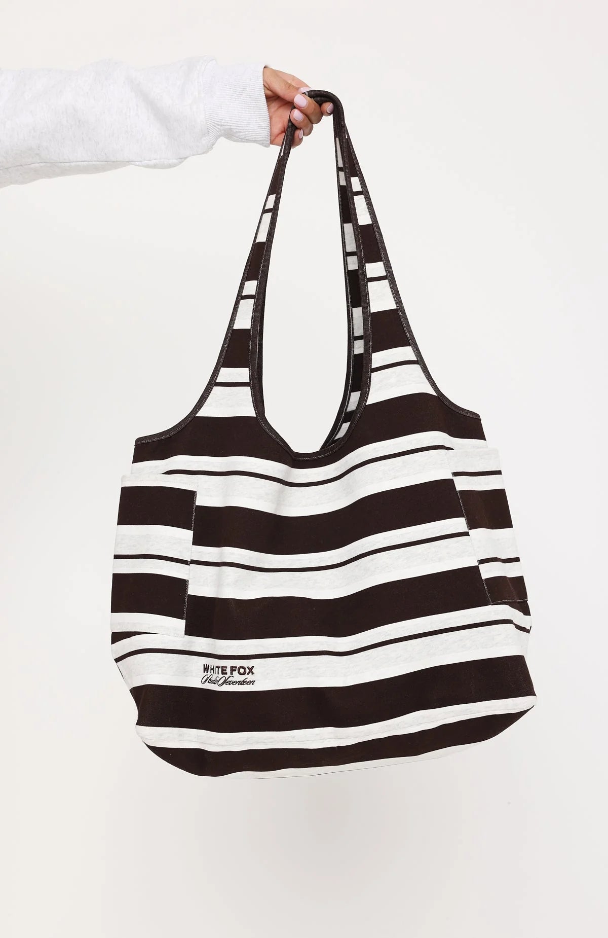 Studio 17 Jules Shoulder Bag Grey Marle Stripe