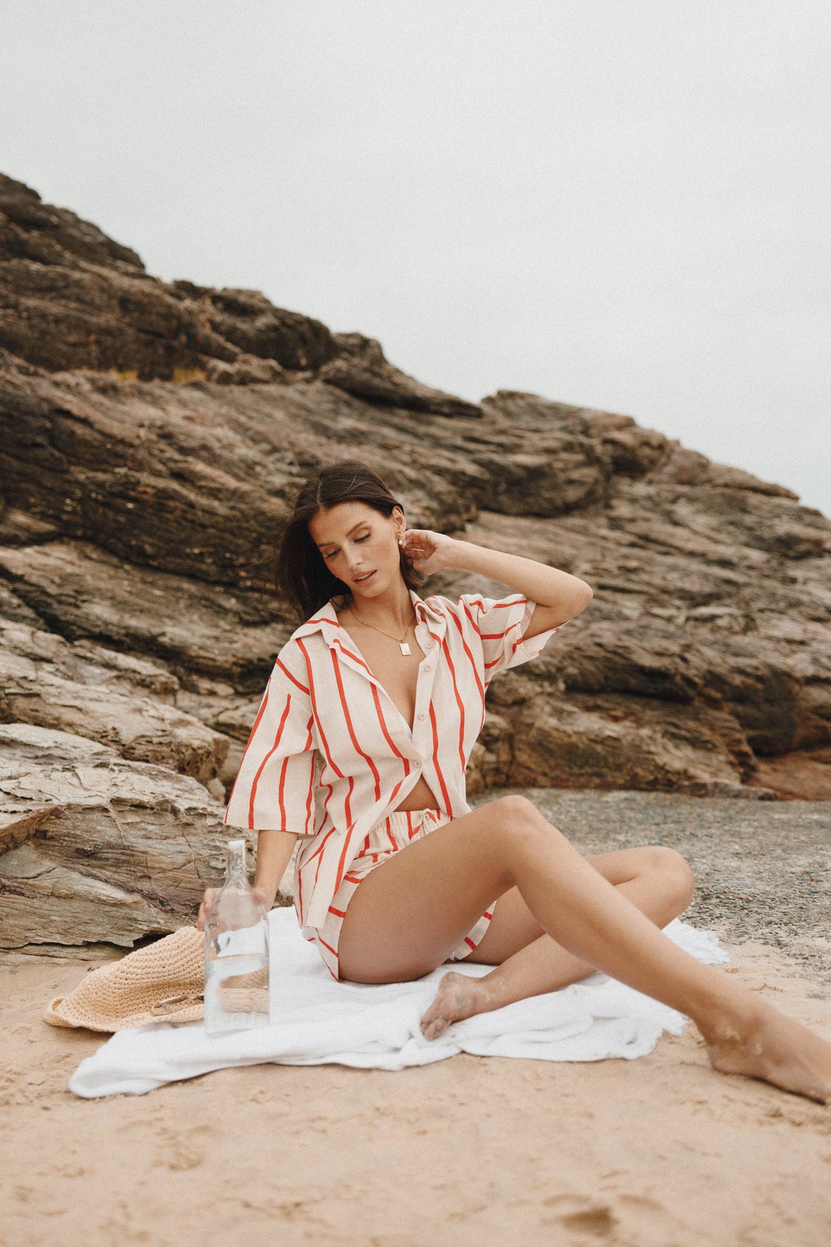 Myles Short Set Red Stripe